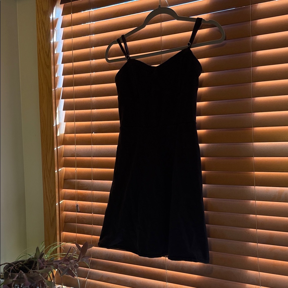 Classic Black Spaghetti-Strap Dress